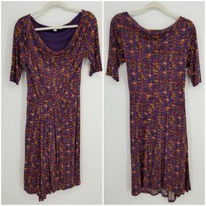 Boden Lydia Abstract Print Cowl Neck Dress 8